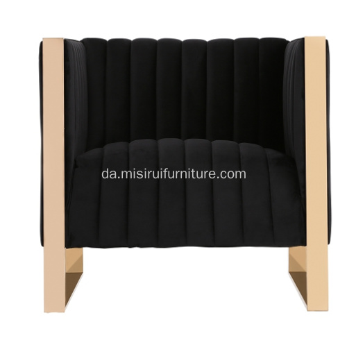 Amerikansk stil sort stof blød single sofa
